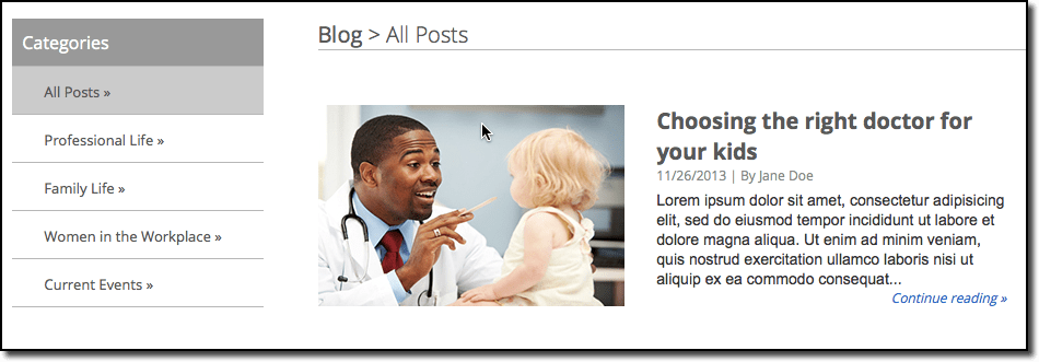 Screenshot of the blog page for Women in Medicine Screenshot of the blog page for Women in Medicine.